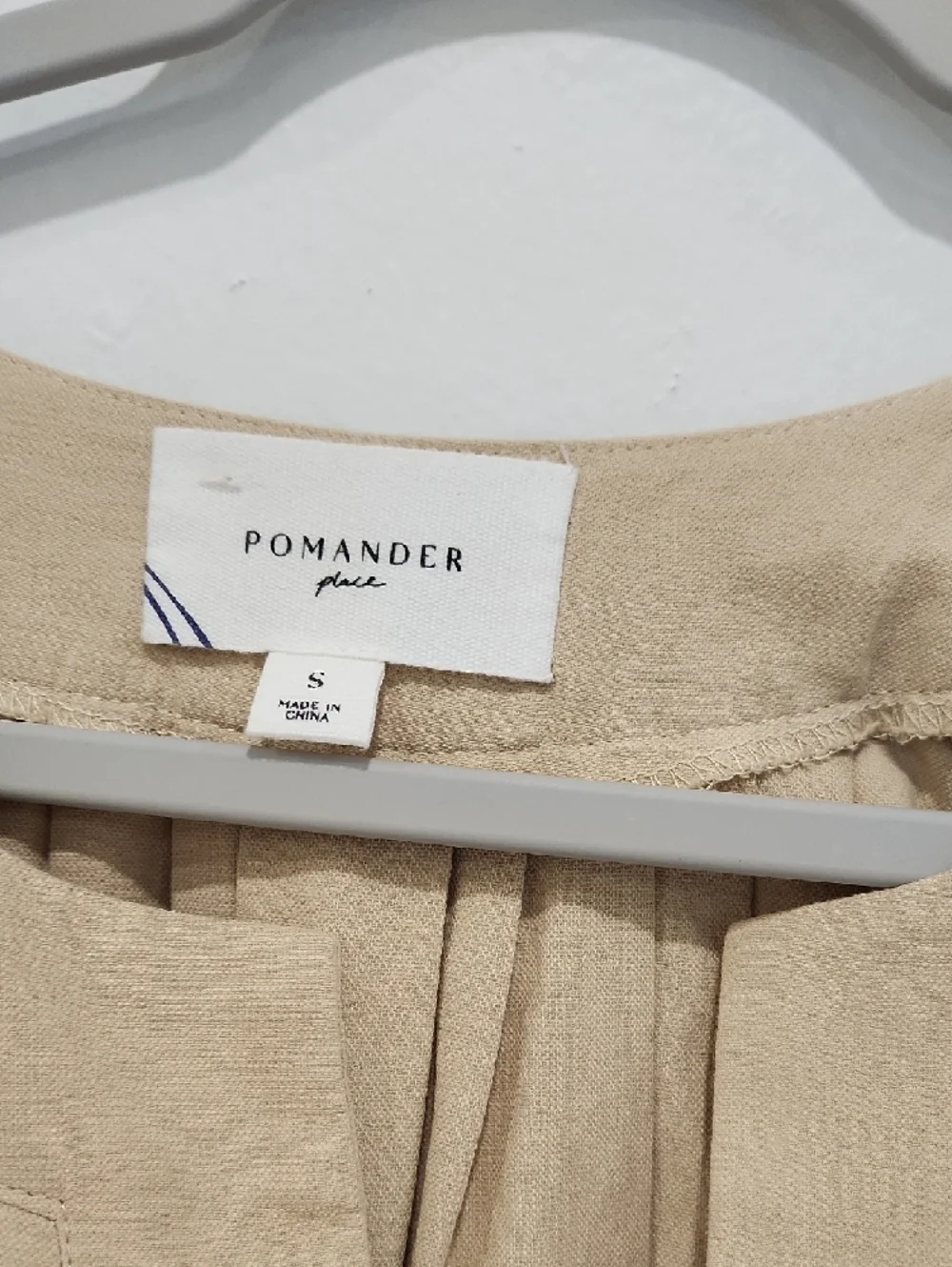 POMANDER place Tan V-Neck Short Sleeve Mini Dress - Picture 2 of 11